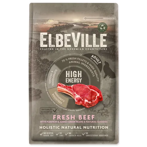 Krmivo ELBEVILLE Adult All Breeds High Energy Fresh Beef 4kg