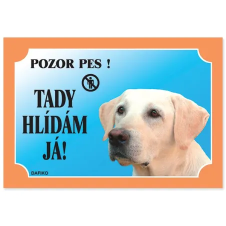 Tabuľka Dafiko labradorský retriever svetlý