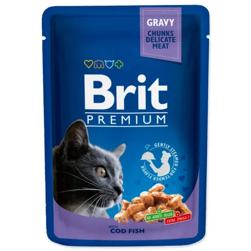 Kapsička Brit Premium Cat treska 100g