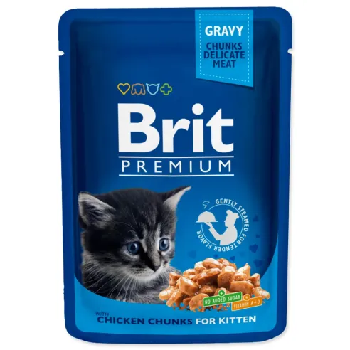 Kapsička Brit Premium Cat Kitten kuracie kúsky 100g