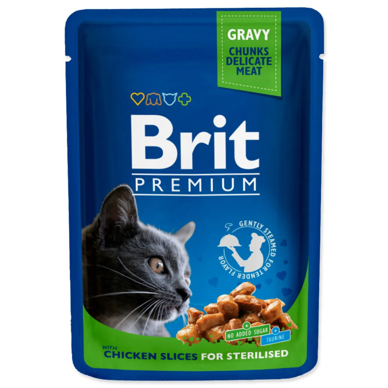 Kapsička Brit Premium Cat Sterilised kura 100g