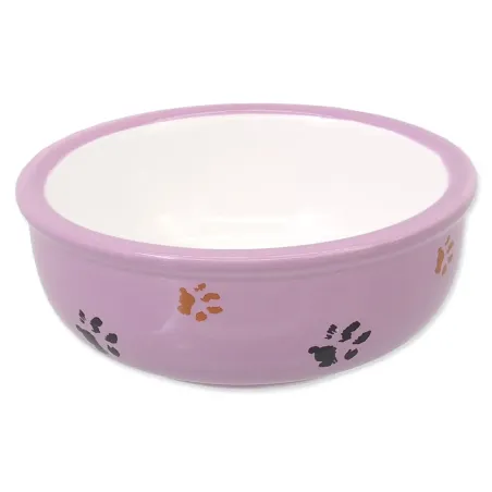 Miska Magic Cat keramická mačacia labka fialová 13x5cm 330ml