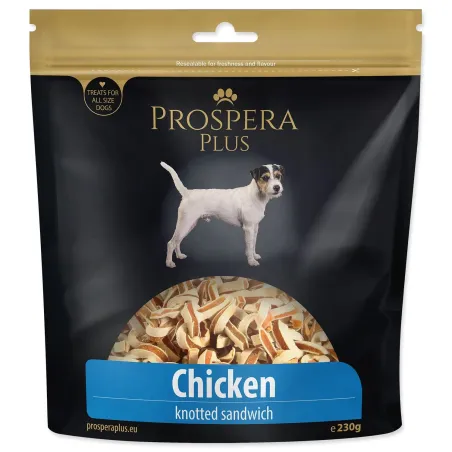 Pochúťka Prospera Plus kurací sandwich, uzlíky 230g