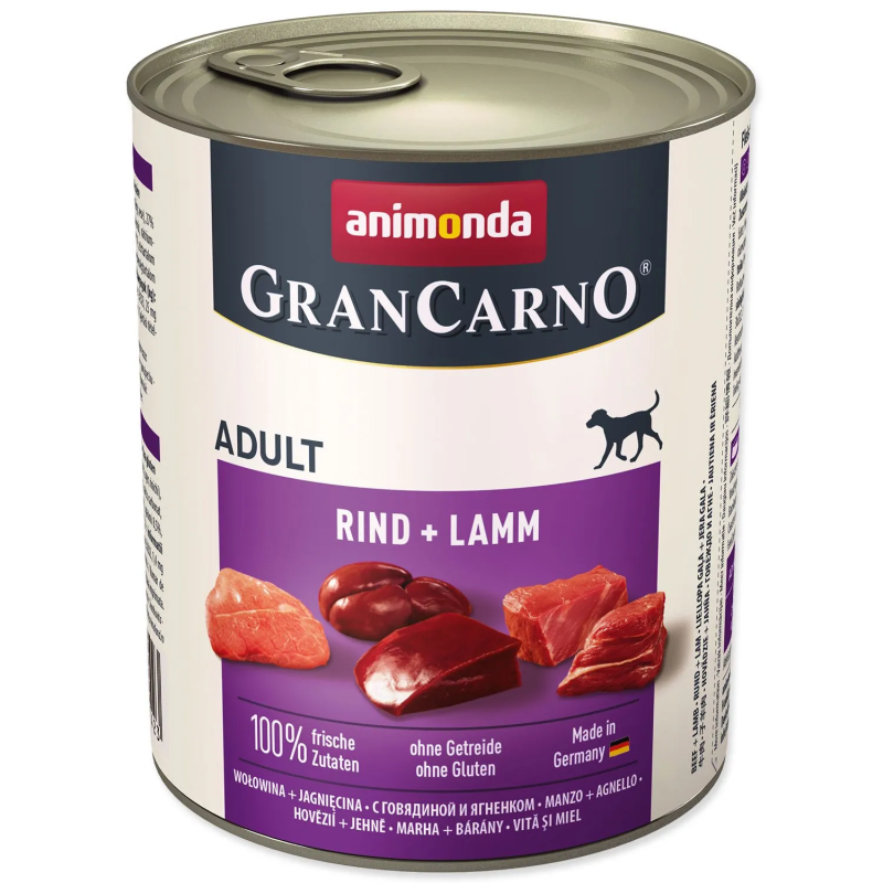 Konzerva Animonda Gran Carno Adult hovädzie a jahňa 800g Konzerva Animonda Gran Carno Adult hovädzie a jahňa 800g