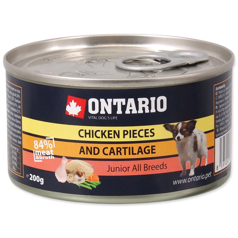 Ontario Junior Chicken Pieces + Cartilage 200 g