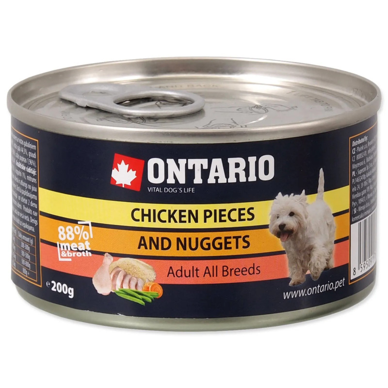 Konzerva Ontario kuracie kúsky a nugetky 200g Konzerva Ontario kuracie kúsky a nugetky 200g