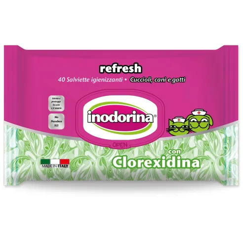 Obrúsky Inodorina čistiace Chlorhexidin 40ks