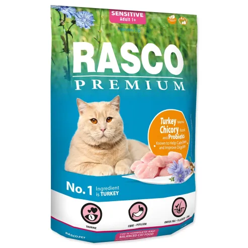 Krmivo Rasco Premium sensitive morka s koreňom čakanky a probiotikami 0,4kg