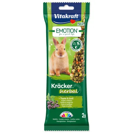 Tyčinky Vitakraft Emotion Kracker králik, s bylinkami 2ks