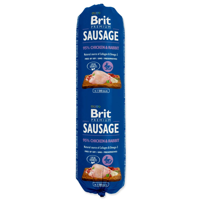 Saláma Brit Sausage kura a králik 800g Saláma Brit Sausage kura a králik 800g