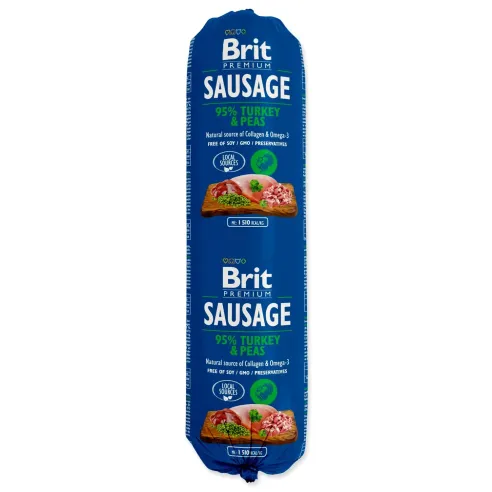 Saláma Brit Sausage morka s hráškom 800g