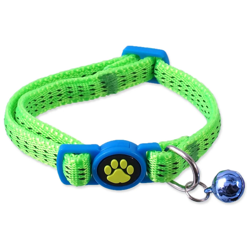 Obojok Magic Cat Nylon XS limetka 1x19-31cm Obojok Magic Cat Nylon XS limetka 1x19-31cm
