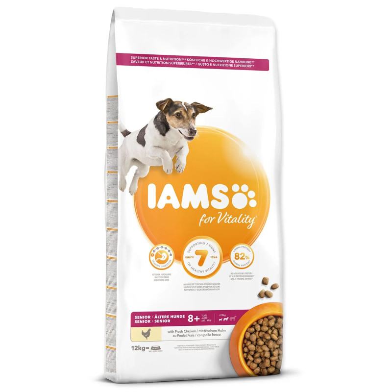 Krmivo IAMS Dog Senior Small & Medium Chicken 12kg Krmivo IAMS Dog Senior Small & Medium Chicken 12kg