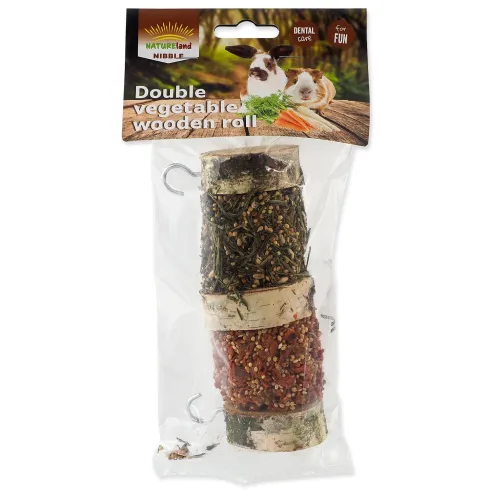 Pochúťka Nature Land Nibble valec dva druhy zeleniny 160g