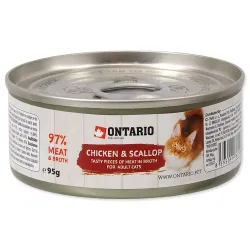 Ontario Cat kuracie kúsky a mušle 95 g