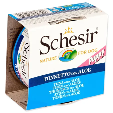 Konzerva SCHESIR Puppy tuniak s Aloe 150g