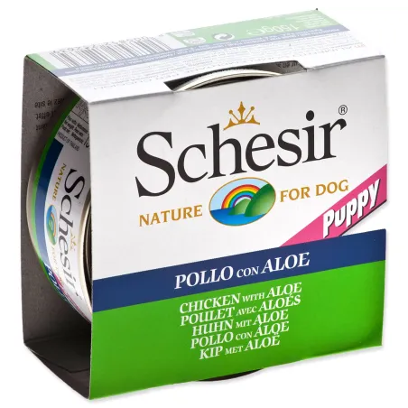 Konzerva SCHESIR Puppy kura s Aloe 150g