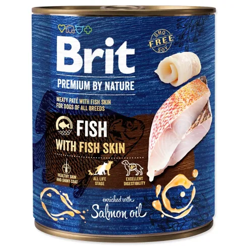 Konzerva Brit Premium by Nature ryba s kožou 800g