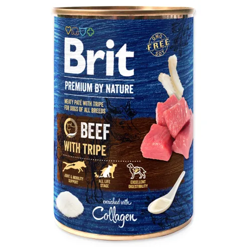 Konzerva Brit Premium by Nature hovädzie s držkami 400g