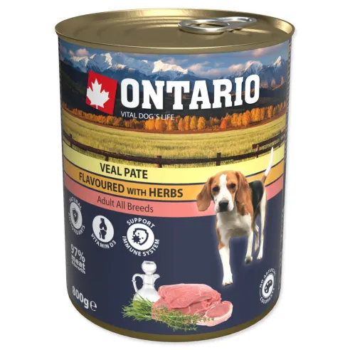 Konzerva Ontario teľacie s bylinkami, paté 800g