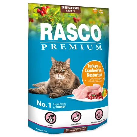 Krmivo Rasco Premium Senior morka s brusnicou a kapucínkou 0,4kg