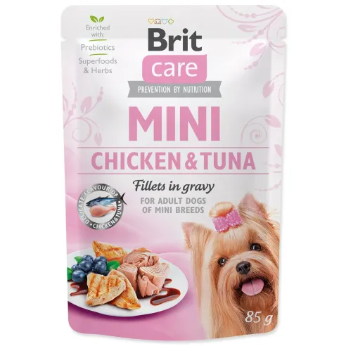 Kapsička Brit Care Mini kura a tuniak, filety v omáčke 85g