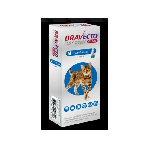 Bravecto  Cat Plus 2.8-6.25 Kg