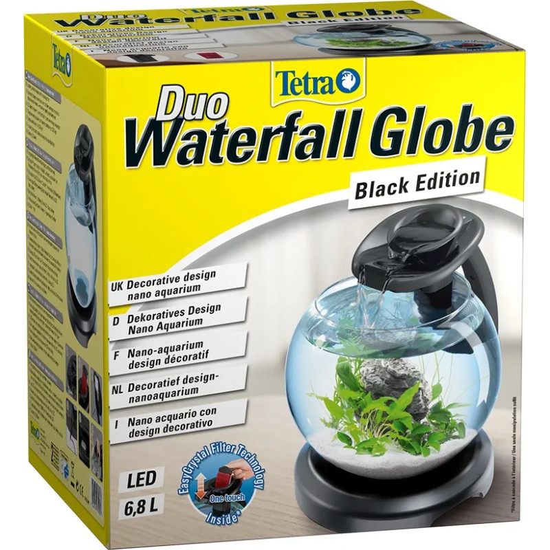 Tetra akvárium set Duo Waterfall 6,8 l čierne