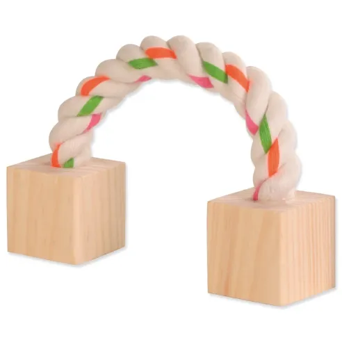 Trixie lano s drevenými kockami 20 cm