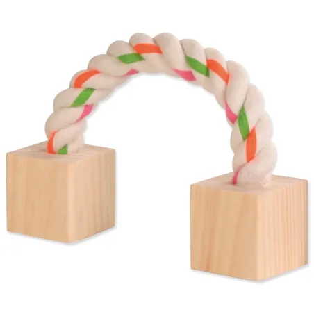 Trixie lano s drevenými kockami 20 cm