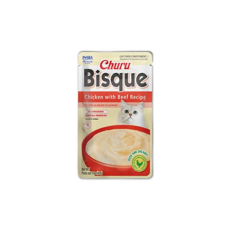 Inaba CIAO Bisque Cat Kapsička Kura s hovädzím mäsom 12 x 40 g