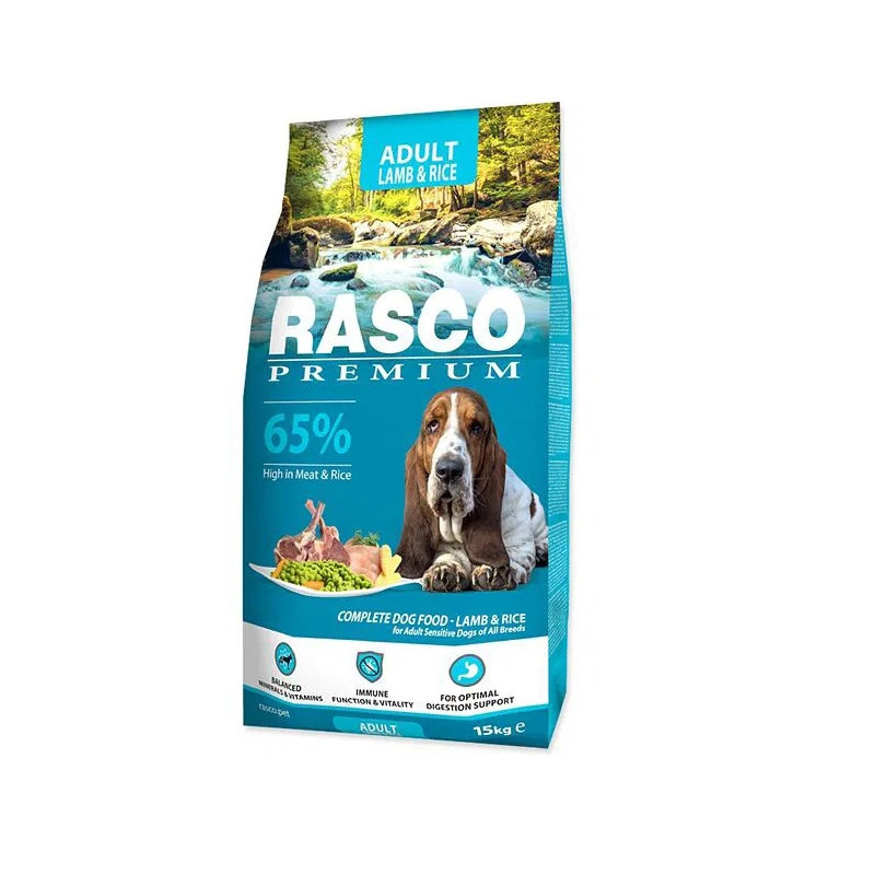 Rasco Premium Adult jahňacie s ryžou 15kg Rasco Premium Adult jahňacie s ryžou 15kg