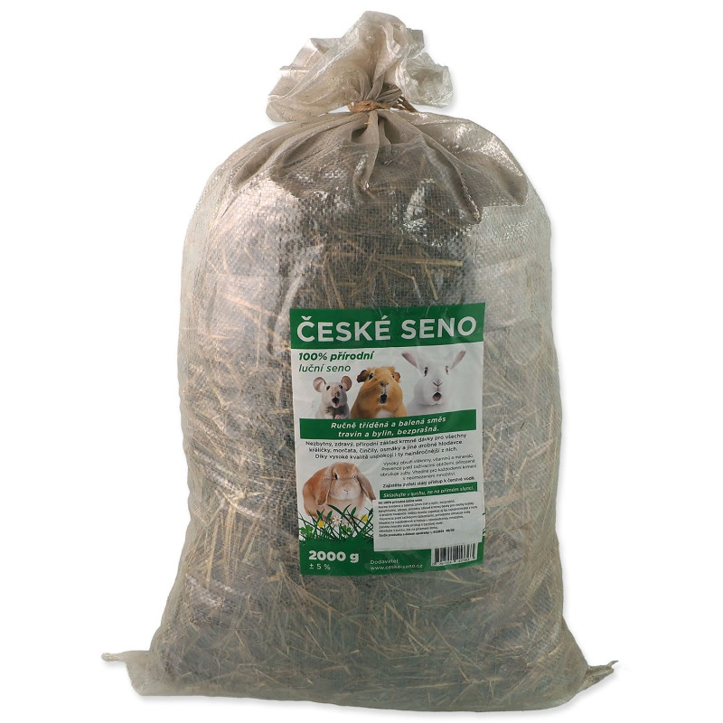 Seno české prírodné lúčne 2kg Seno české prírodné lúčne 2kg