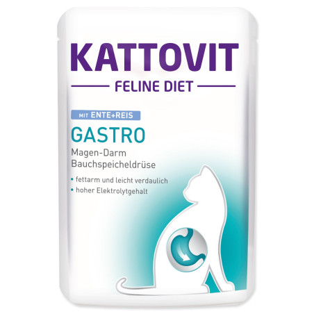 Kapsička Kattovit Gastro kačka a ryža 85g