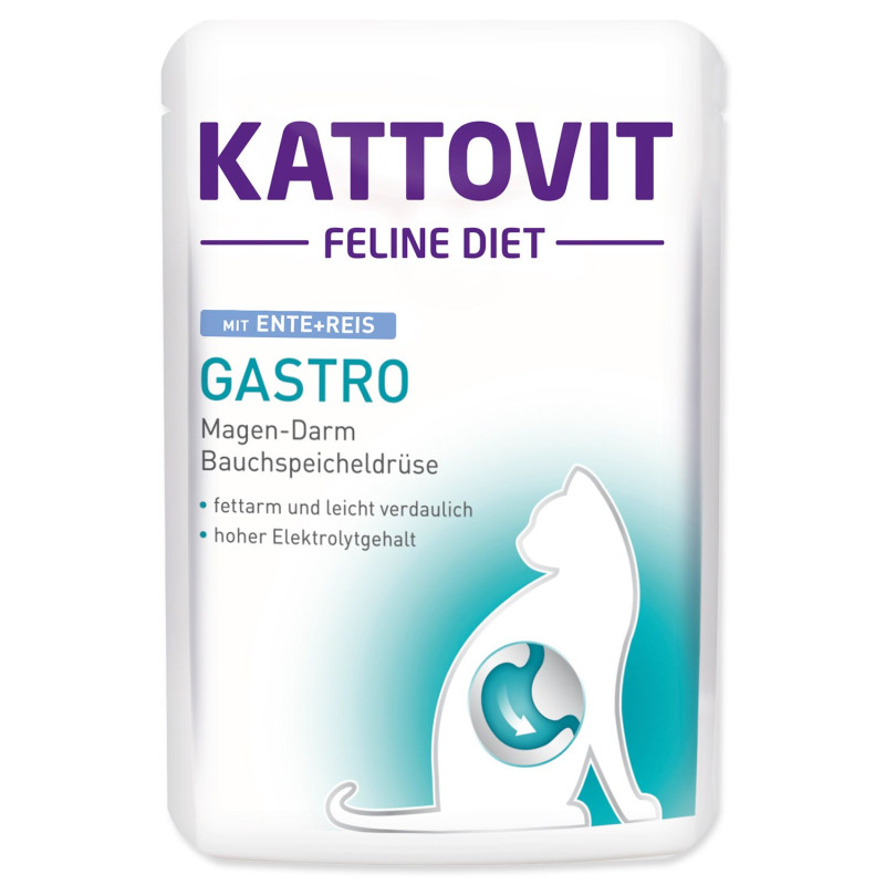 Kapsička Kattovit Gastro kačka a ryža 85g Kapsička Kattovit Gastro kačka a ryža 85g