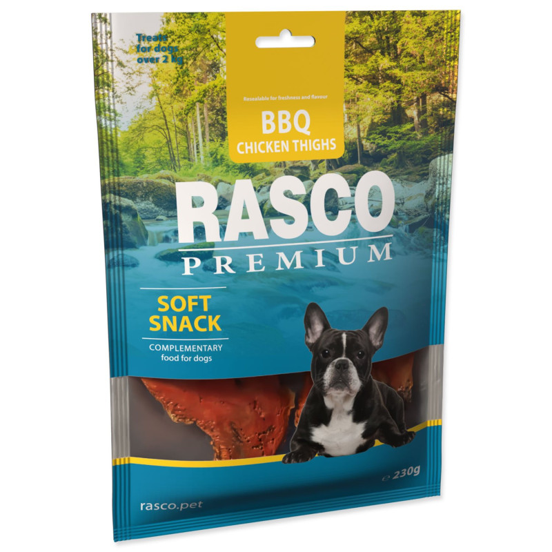 Pochúťka Rasco Premium BBQ Kuracie stehná 230g Pochúťka Rasco Premium BBQ Kuracie stehná 230g
