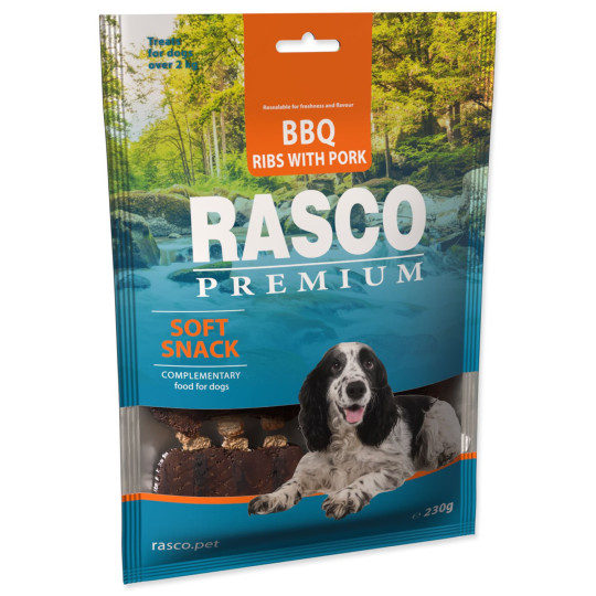 Pochúťka Rasco Premium BBQ Bravčové rebierka 230g