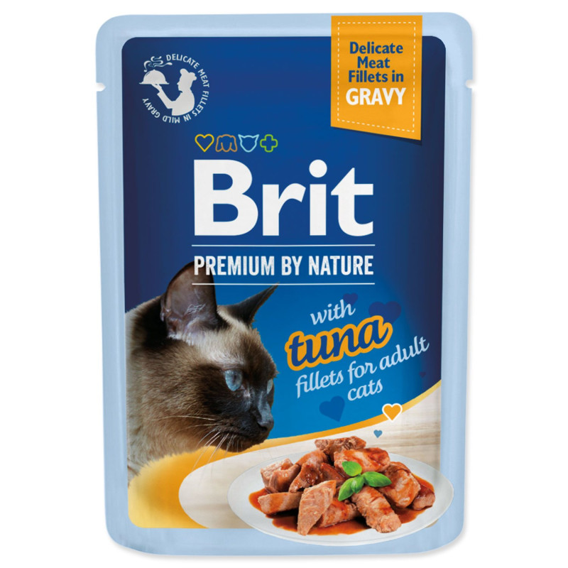 Kapsička Brit Premium by Nature tuniak filety v omáčke 85g Kapsička Brit Premium by Nature tuniak filety v omáčke 85g