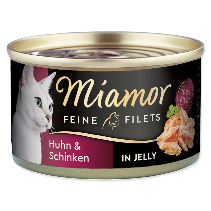 Konzerva Miamor Feine Filets Adult kura so šunkou v želé 100g Konzerva Miamor Feine Filets Adult kura so šunkou v želé 100g