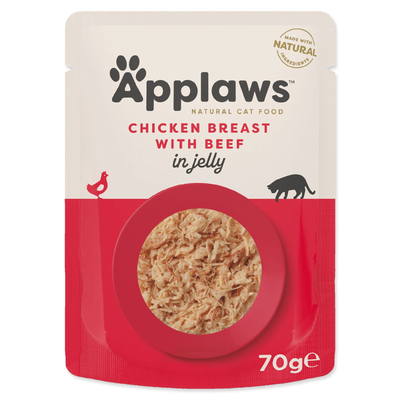 Kapsička Applaws Cat kura s hovädzím v želé 70g Kapsička Applaws Cat kura s hovädzím v želé 70g