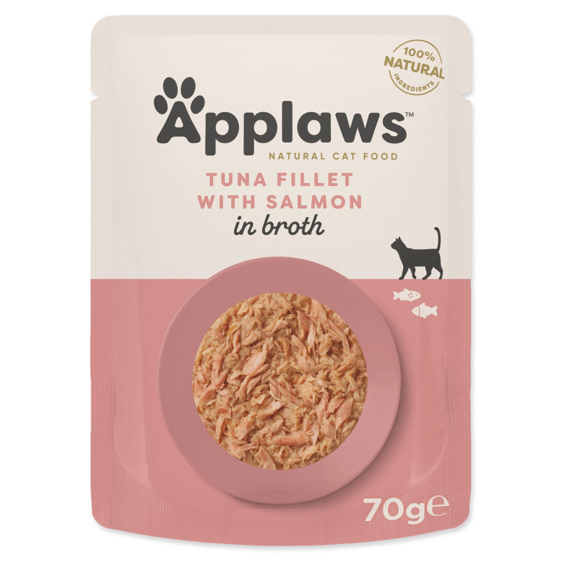 Kapsička Applaws cat tuniak a losos v želé 70g