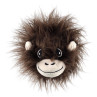 Hračka Dog Fantasy Jungle hlava opičia pískacia tmavo hnedá 12cm 