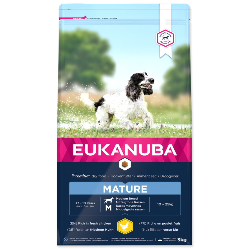 Krmivo EUKANUBA Mature Medium 3kg Krmivo EUKANUBA Mature Medium 3kg