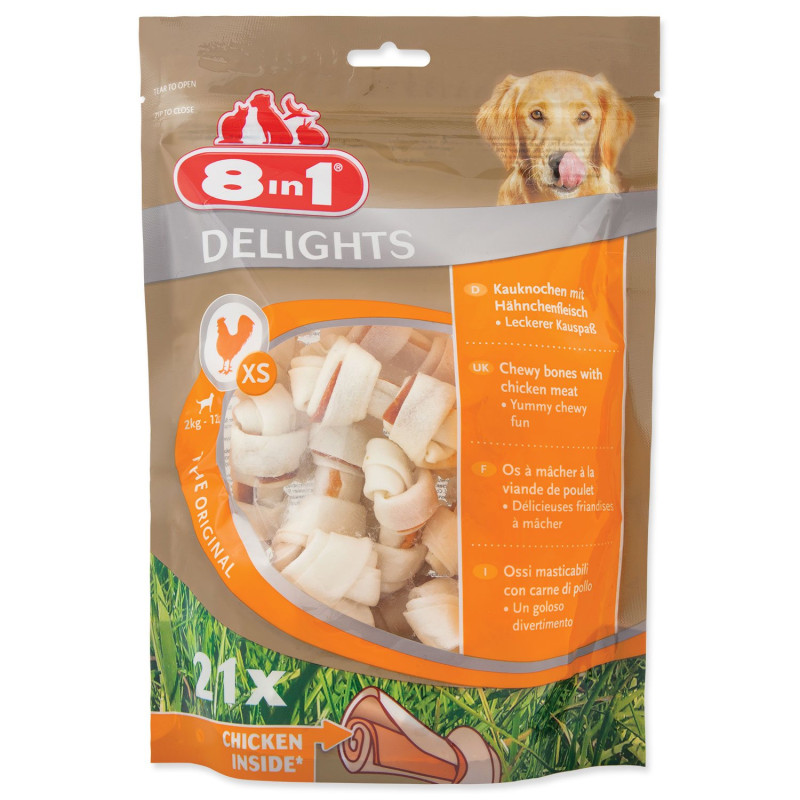 Pochúťka 8in1 Delights kosť žuvacia XS 21ks Pochúťka 8in1 Delights kosť žuvacia XS 21ks
