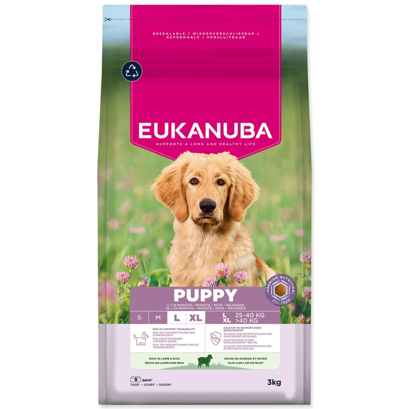 Krmivo EUKANUBA Puppy Large rich in lamb 3 kg Krmivo EUKANUBA Puppy Large rich in lamb 3 kg