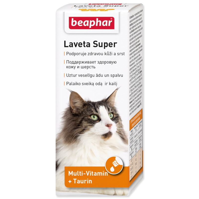 Kvapky Beaphar vyživujúce srsť Laveta Super 50ml Kvapky Beaphar vyživujúce srsť Laveta Super 50ml