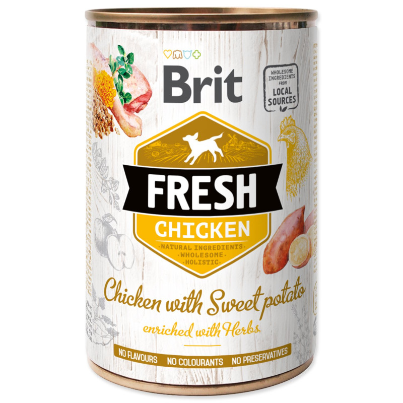 Konzerva Brit Fresh kura s batátmi 400g Konzerva Brit Fresh kura s batátmi 400g