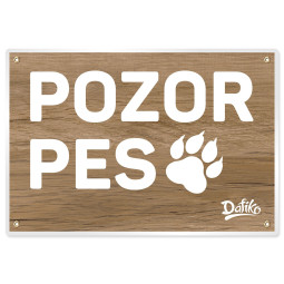 Tabuľka výstražná univerzálna pozor pes