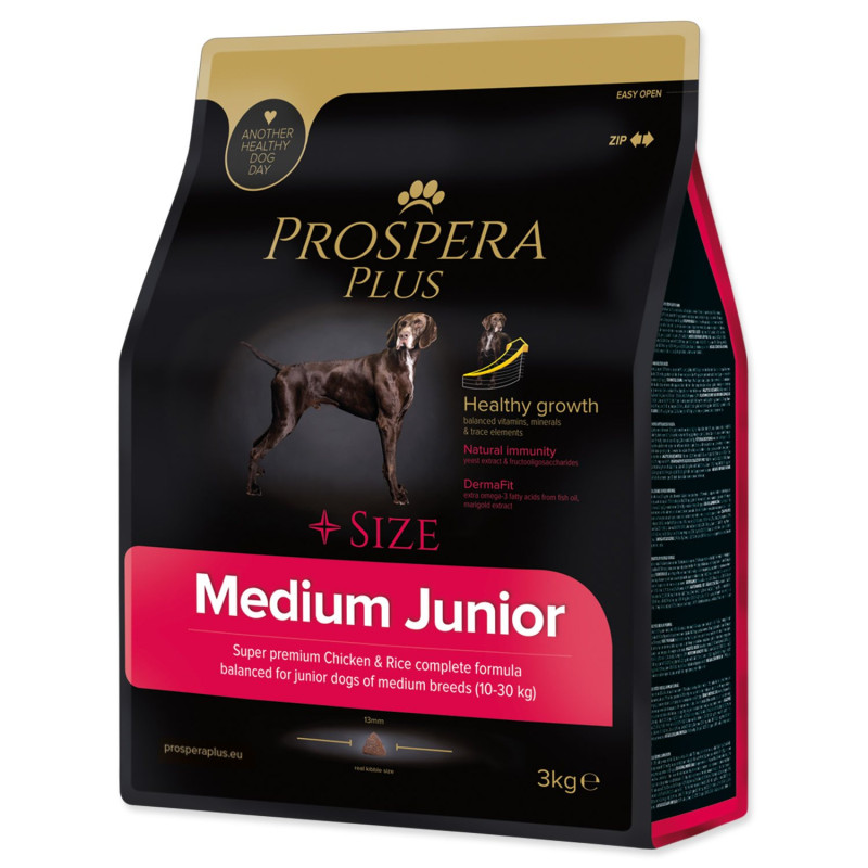 Krmivo Prospera Plus Medium Junior kura s ryžou 3kg Krmivo Prospera Plus Medium Junior kura s ryžou 3kg
