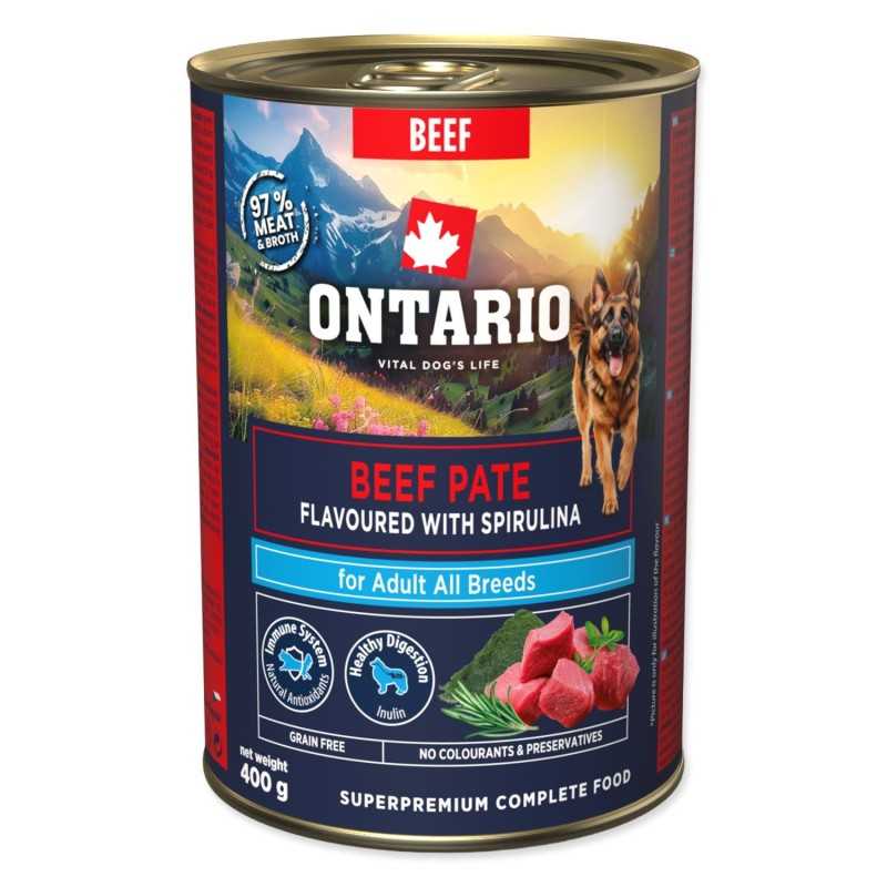 Konzerva Ontario Adult hovädzie paté s príchuťou spirulíny 400g Konzerva Ontario Adult hovädzie paté s príchuťou spirulíny 400g